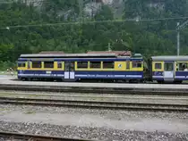 BOB - Triebwagen BDeh 4/4  313 im Bahnhof von Zweilütschiene am 04.08.2017