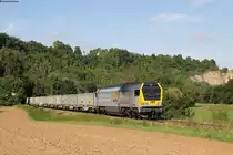 264 013-4 mit einem Aushubzug nach Rottweil bei Bad Niedernau 22.8.17