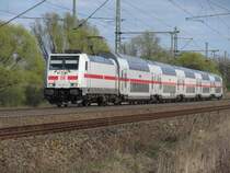 146 570-7 mit einem IC nach Norddeich Mole unterwegs bei Dieskau
