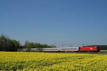 1116 xxx mit IC 2083 vor Mammendorf (19.04.2007)