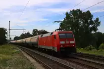 152 167-3 DB als Kesselzug fährt in Schkortleben auf der Bahnstrecke Halle–Bebra (KBS 580) Richtung Großkorbetha. [8.8.2017 - 11:58 Uhr]
