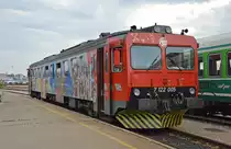 7 122 005 HŽPP vor Abfahrt als Regionalzug/lokalni vlak 4712 Pula (17:20) – Pazin – Buzet (19:21); 19.08.2017  