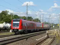 DB 612 022 + 612 173 als RE 3813 von Erfurt Hbf nach Würzburg Hbf, am 04.09.2017 in Neudietendorf.