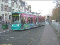 Aufgrund von Gleisbauarbeiten endete die Linie 12 am Wochenende 25./26.03.2007 in Fahrtrichtung Fechenheim an der Haltestelle Triftstra�e und wendete dort wieder die Fahrtrichtung nach Schwanheim. Der S-Triebwagen 220 war am 25.03.2007 gerade an der Haltestelle Triftstra�e angekommen und fuhr anschlie�end �ber den Gleiswechsel zur R�ckfahrt nach Schwanheim.