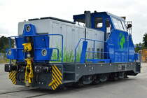 Nun noch ein Bild von der Front und der Seite der DE60C Hybrid auf dem �ffentlich zug�nglichen Gel�nde vor dem Werkszaun. Donnerstag den 7.6.2017