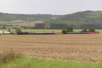 EFSFT 44 1486-8 und CLR 229 181-3 am Zugschluss mit dem DLr 24178 aus Freyburg (Unstrut), am 09.09.2017 in Laucha (Unstrut). Der Sonderzug aus Magdeburg verkehrte ab Freyburg als DLr bis Laucha, bevor er in die Abstellung nach Naumburg (S) Hbf fuhr.