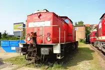 298 161-1 (DR V 100) steht auf dem Gelände des DB Museums Halle (Saale) anlässlich des jährlichen Sommerfests. [26.8.2017 - 15:10 Uhr]