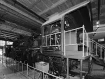 Die Dampflokomotive BR 17 008 aufgeschnitten im Deutschen Technikmuseum Berlin. (Juni 2011)
