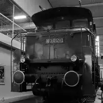 Die Elektrolokomotive 160 012 im Auto- und Technikmuseum Sinsheim. (Januar 2007)
