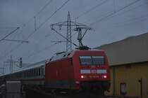 Nachschuß auf den IC 2223 der wie hier zusehen von der 101 062-8 gen Geilenkirchen geschoben wird. 14.9.2017