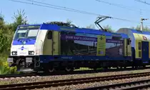 Metronom mit der BR 146 541-8 Sonderlackierung  Lueneburger Heide  in Richtung Lüneburg, Höhe Bardowick. 29.08.2017
