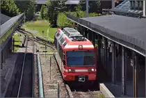Im Bahnhof von Chamonix steht Triebwagen SNCF Z801 von TER Rhône-Alpes. Juli 2017.