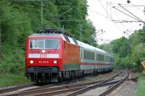 120 150 mit IC bei der Durchfahrt Bhf Hochstadt-Marktzeuln Kbs 840 von Lichtenfels kommend 12.05.07