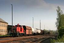 363 167 steht am Abend des 20.04.07 mit dem G�terzug nach Zwickau (�ber Chemnitz Hbf) abfahrbereit in Chemnitz-S�d.