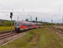 DB 642 188  Joseph von Fraunhofer  + 642 162  Hansestadt Gardelegen  als RB 26881 von Nebra nach Naumburg (S) Ost, am 09.09.2017 in Naumburg (S) Hbf.