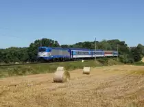 Die 380 006 mit einem Ex nach Linz am 05.08.2017 unterwegs bei Klenovice.