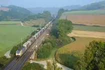 ES64 F4 909 mit GBS 43109 bei Dollnstein Richtung Ingolstadt, 24.09.2016