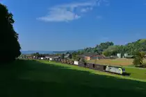 Re 486 504 mit einem KLV am 23.09.2017 bei Rafz. 