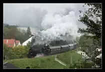Die ÖGEG Dampflok 77.28 fährt mit dem SR 17187 von Timelkam nach Grünau im Almtal. Traunbrücke Wels 23.09.2017