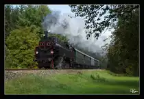 Die ÖGEG Dampflok 77.28 fährt mit dem SR 17187 von Timelkam nach Grünau im Almtal.
Unterhart 23.09.2017