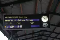 15:55 Uhr  LE 1364 wird den Fotografen aus Bohumin über Ostrava-Prerov-Kolin zurück nach Prag bringen, leider ging der interessante, wenn auch total verregnete Narodni den zeleznice in Bohumin zu schnell vorbei. Da töstet auch das kosenlose Menü im LEO EXPRESS in der Premiumklasse nur wenig.23.09.2017 15:49 Uhr.
Typ der Tiebzüge: Stadler Flirt.