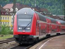 Ausfahrt eines IRE´s nach Ulm Hbf. Hier in Geislingen/Steige.
Aufgenommen am 09.05.07