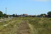 Ausfahrt aus Bahnhof fagaras in Richtung Brasov. Foto vom 15.09.2017