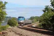 22.9.2017, Amtraks Empire Service nach NY Penn Station bei Bear Mountain