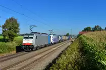 186 251 + 185 662 mit DGS 43125 am 08.09.2016 bei Hilperting. 