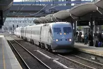 Am 07.08.2017 wird Snabbtåg 632 nach Stockholm im Bahnhof Oslo S bereitgestellt.