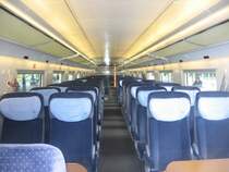 Der Innenraum eines 411 der am 18.06.06 als Erstzzug f�r den ab Hamm(Westf) ausgefallenen ICE 653 nach Bonn Hbf kam.