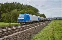 145- CL 201 ist mit einen Kesselzug am 07.09.2017 bei Retzbach unterwegs.