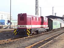 Disellok L 45H-358 der BVO steht am 17 01.07 in Radebeul-Ost abgestellt.