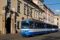 Tw.152 + Bw.552 (ex. Wien E1 4823 + c3 1252), ulica Franziszkanska. (18.09.2017)
