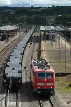06.08.2017 Plochingen 111 164 auf dem Weg in's Bahnwerk
