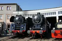 Am 23.09.2017 fand bei der IG 583047 in Glauchau (Sachs.)das BW Fest statt.01 0509 und 50 849 vor dem Lokschuppen.