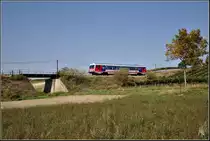 Nebenbahnidylle im Weinviertel. Der 5047 047 am letzten verbliebenen Reststücke der Stammersdorfer Lokalbahn kurz vor Auersthal. (29.08.2017)