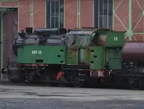 Die Dampflokomotive EBV 12 des Eschweiler Bergwerksvereines, abgestellt auf dem Museumsgelände der Henrichshütte. (Hattingen, September 2017)