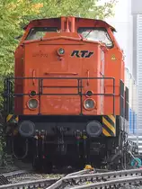 Die V100.1 203.500 der Rail Transport Service Germany GmbH im September 2017 in Hattingen.