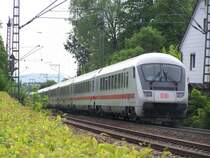 Dieser IC fuhr am 10.05.07 von N�rnberg Hbf nach Karlsruhe Hbf. Hier kurz nach dem Bahnhof Aalen.
