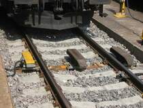 Deutsche und schweizer Zugsicherung im Bahnhof Basel Bad am 30.4.07