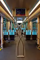 Die Inneneinrrichtung eines LUXTRAM S.A. CAF Urbos aufgenommen am Tag der offenen T�r in der neuen Remise in Luxembourg-Kirchberg. 23.09.2017 (Jeanny)


