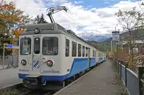 Bayerische Zugspitzbahn Nr 213 @ Bahnhof Garmisch am 10.10.2017