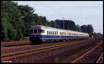 624662 vierteilig als E 8610 in Kattenvenne auf dem Weg von Osnabrück nach Münster am 23.7.1991.