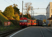 AB: Impressionen von der Appenzeller-Bahn vom 12. Oktober 2017.
Letzte Aufnahme mit hebstlicher Stimmung einer herrlichen Fototour.
Foto: Walter Ruetsch