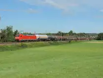 Heidelsheim 16/09/17 : 152 114 mit einem Güterzug.