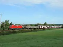 Heidelsheim 16/09/17 : 185 146 mit einem Güterzug.