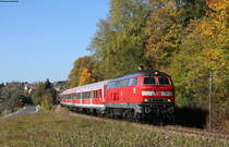 218 410-9 mit dem Lr ***** (Neustadt(Schwarzw)-Donaueschingen) bei Löffingen 14.10.17