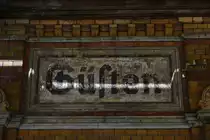 Der alte Schriftzug Güsten am alten Bahnhofsgebäude.

Güsten 02.08.2017