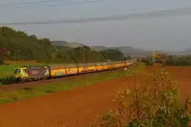 ARS-Altmann Autozug TXL DGS 59904 Dingolfing-Bremerhaven Kaiserhafen am Nachmittag des 28.09.2017 in Harrbach im Maintal mit 193 554. 